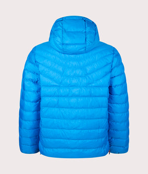 Polo Ralph Lauren Terra Chevron Insulated Bomber Jacket in Ocean Blue Back Shot at EQVVS