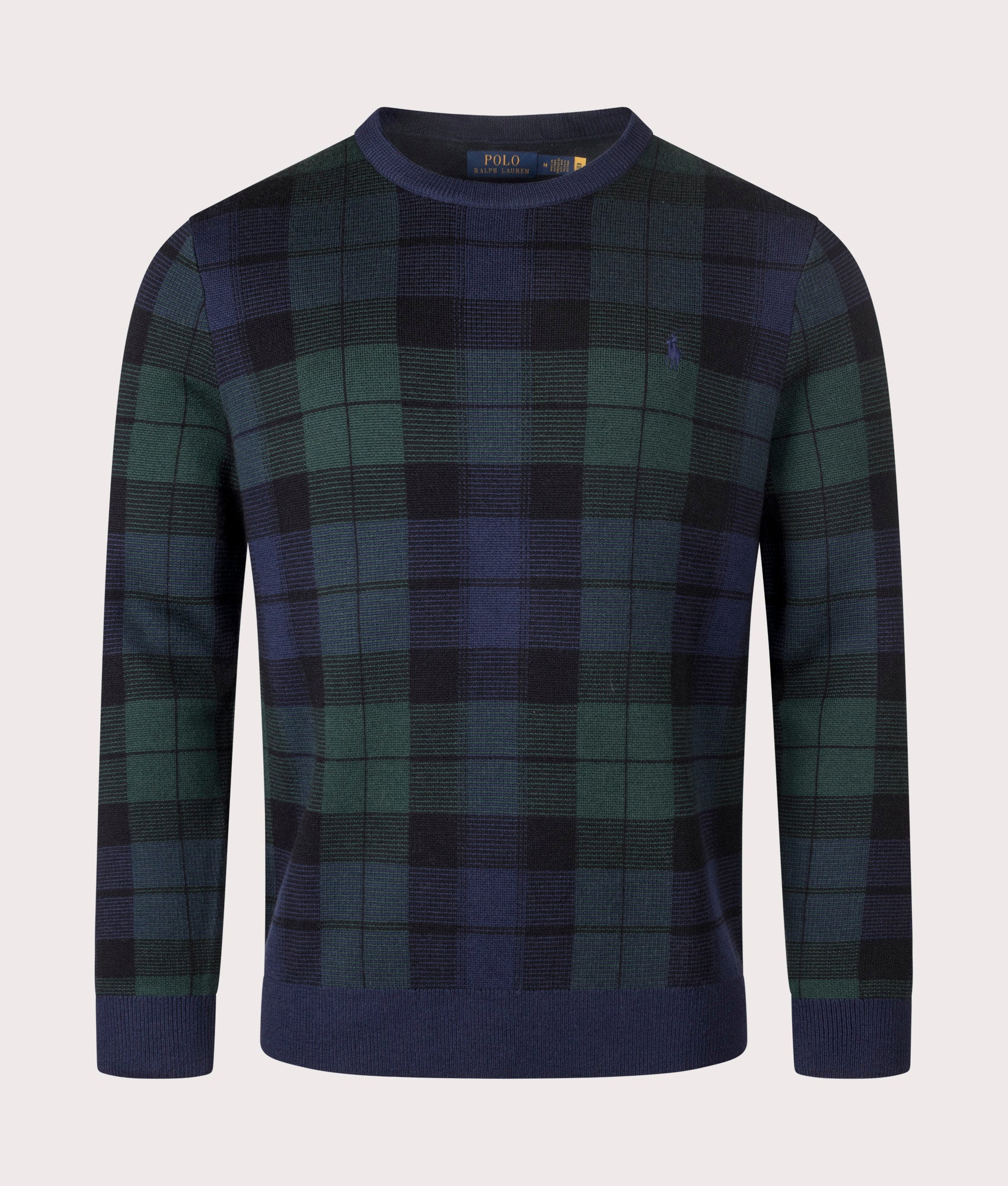 Plaid Wool Sweatshirt in Blackwatch Combo | 100% Wool | Polo Ralph Lauren | EQVVS | Front shot 