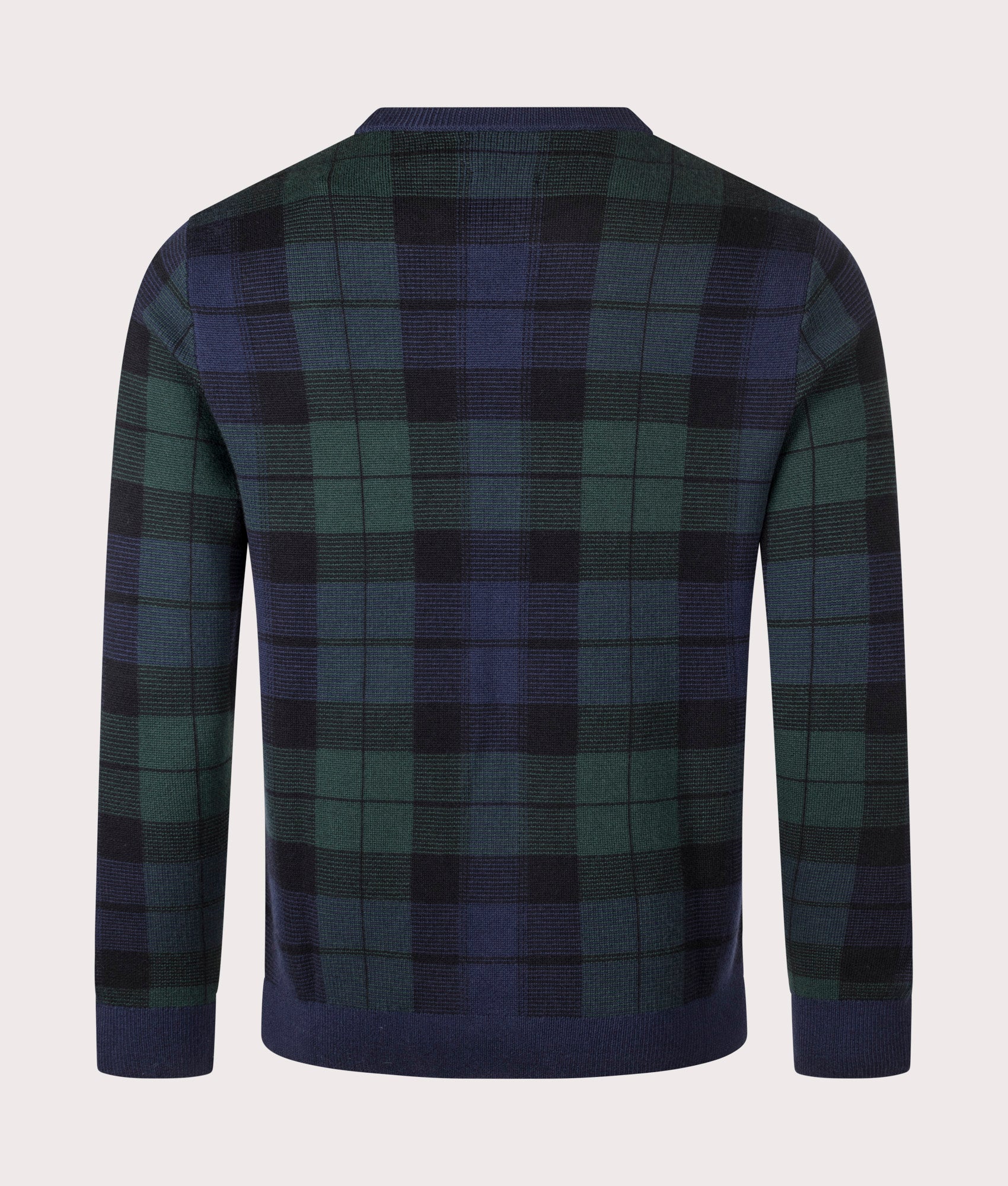 Plaid Wool Sweatshirt in Blackwatch Combo | 100% Wool | Polo Ralph Lauren | EQVVS | Back shot 