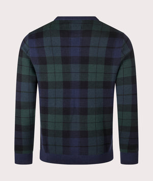 Plaid Wool Sweatshirt in Blackwatch Combo | 100% Wool | Polo Ralph Lauren | EQVVS | Back shot 