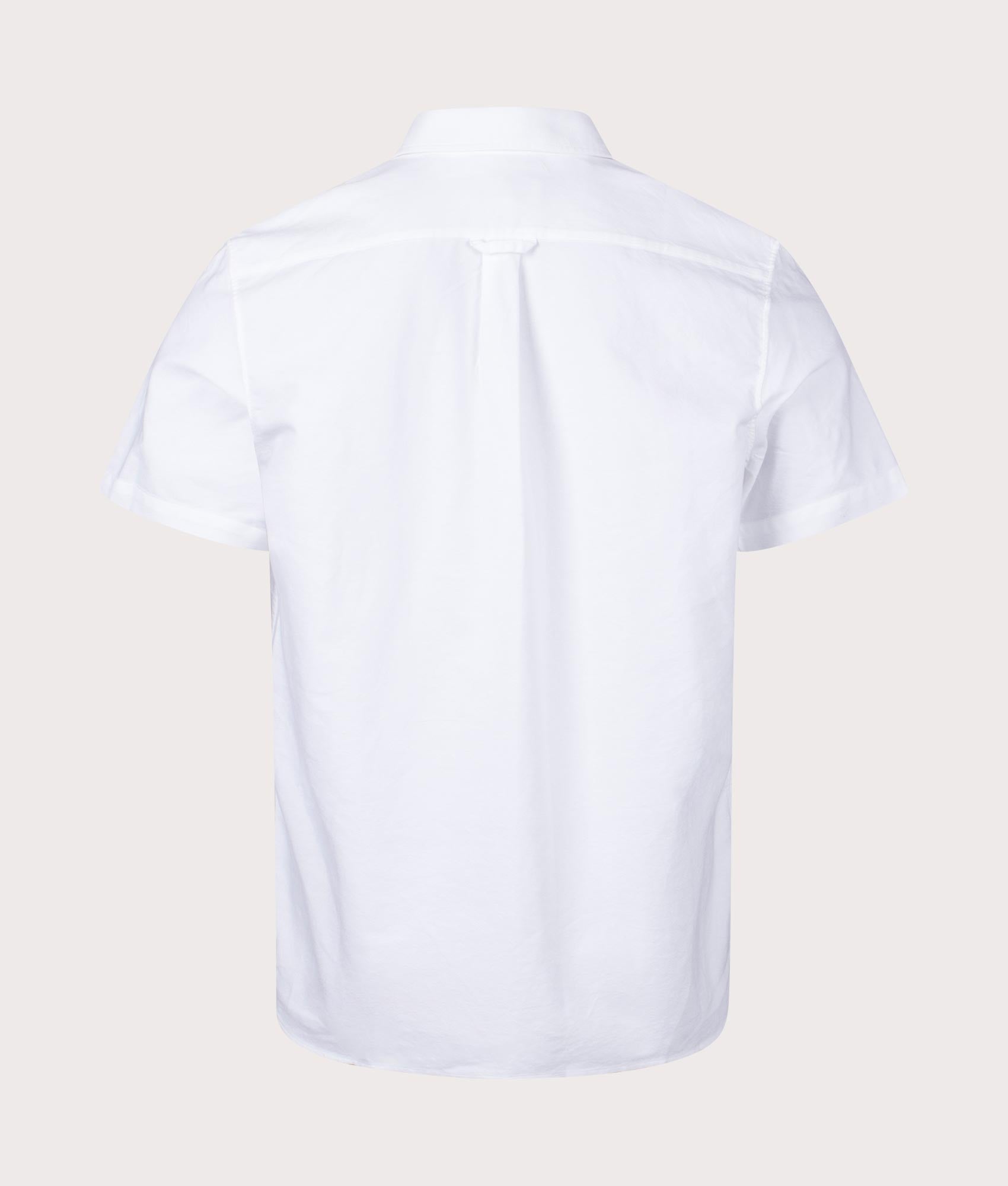 Lacoste Short Sleeve Oxford Shirt White Back Shot EQVVS
