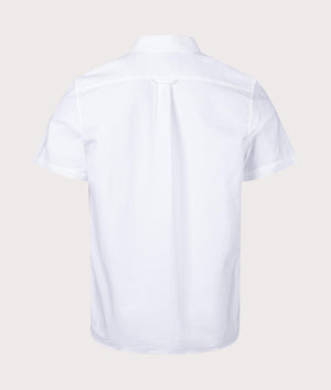 Lacoste Short Sleeve Oxford Shirt White Back Shot EQVVS