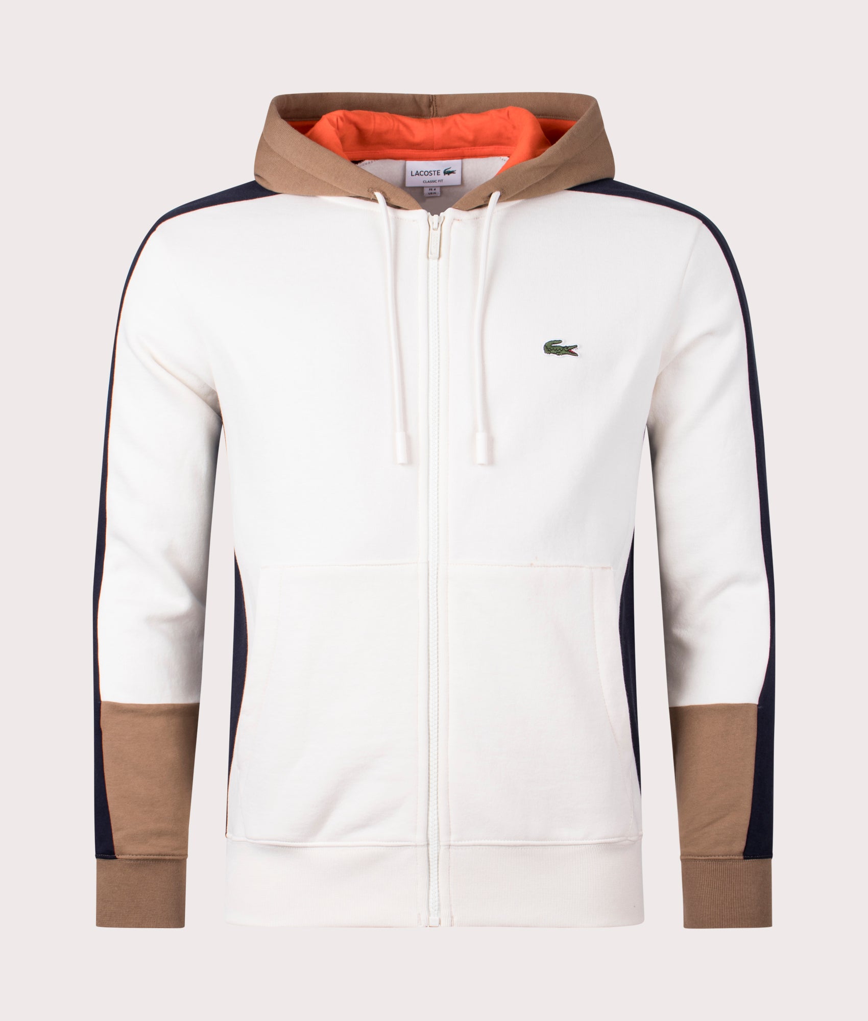 Zip-Through-Colour-Block-Hoodie-Lapland/Cookie-Abysm-Lacoste-EQVVS