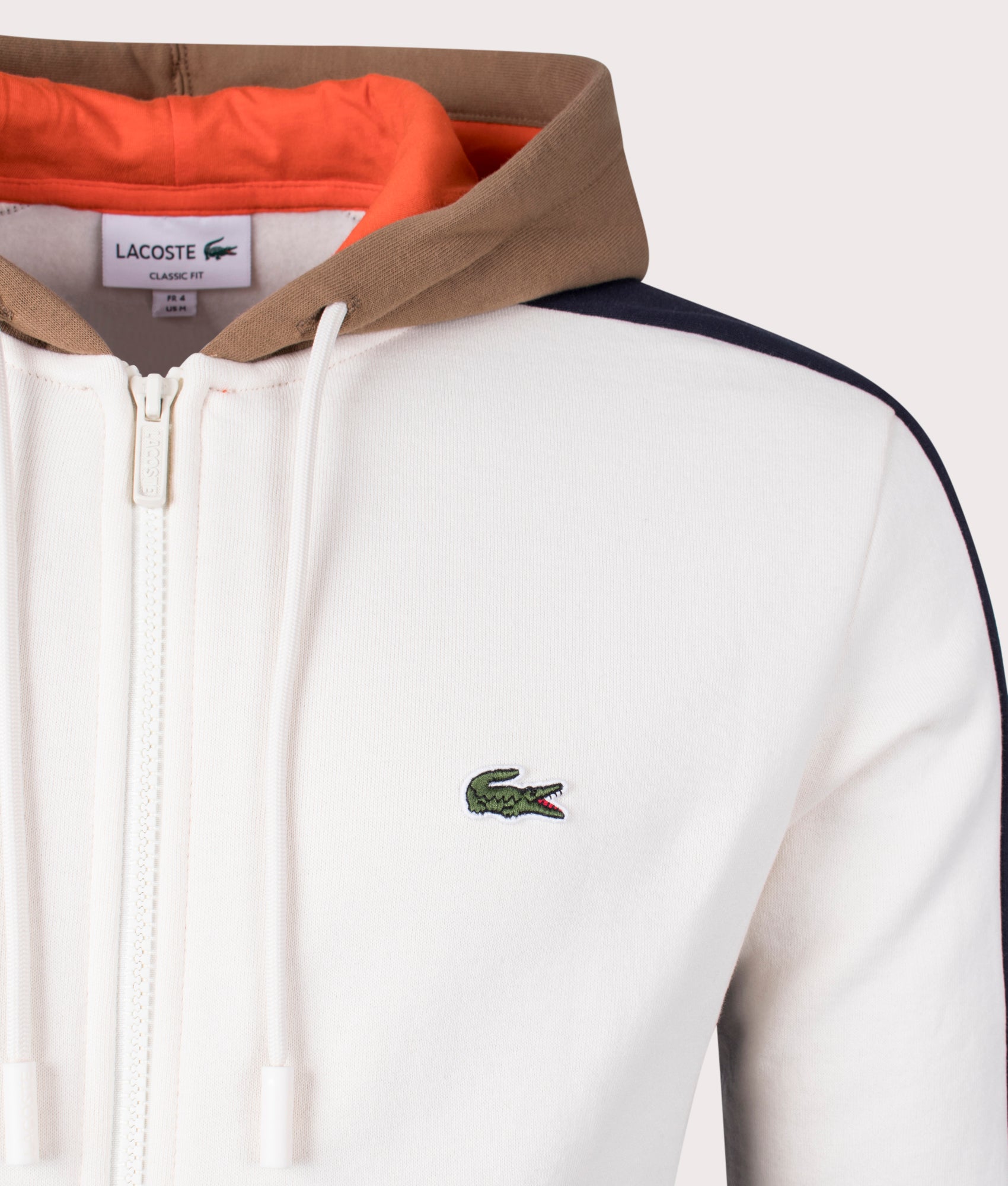 Zip-Through-Colour-Block-Hoodie-Lapland/Cookie-Abysm-Lacoste-EQVVS
