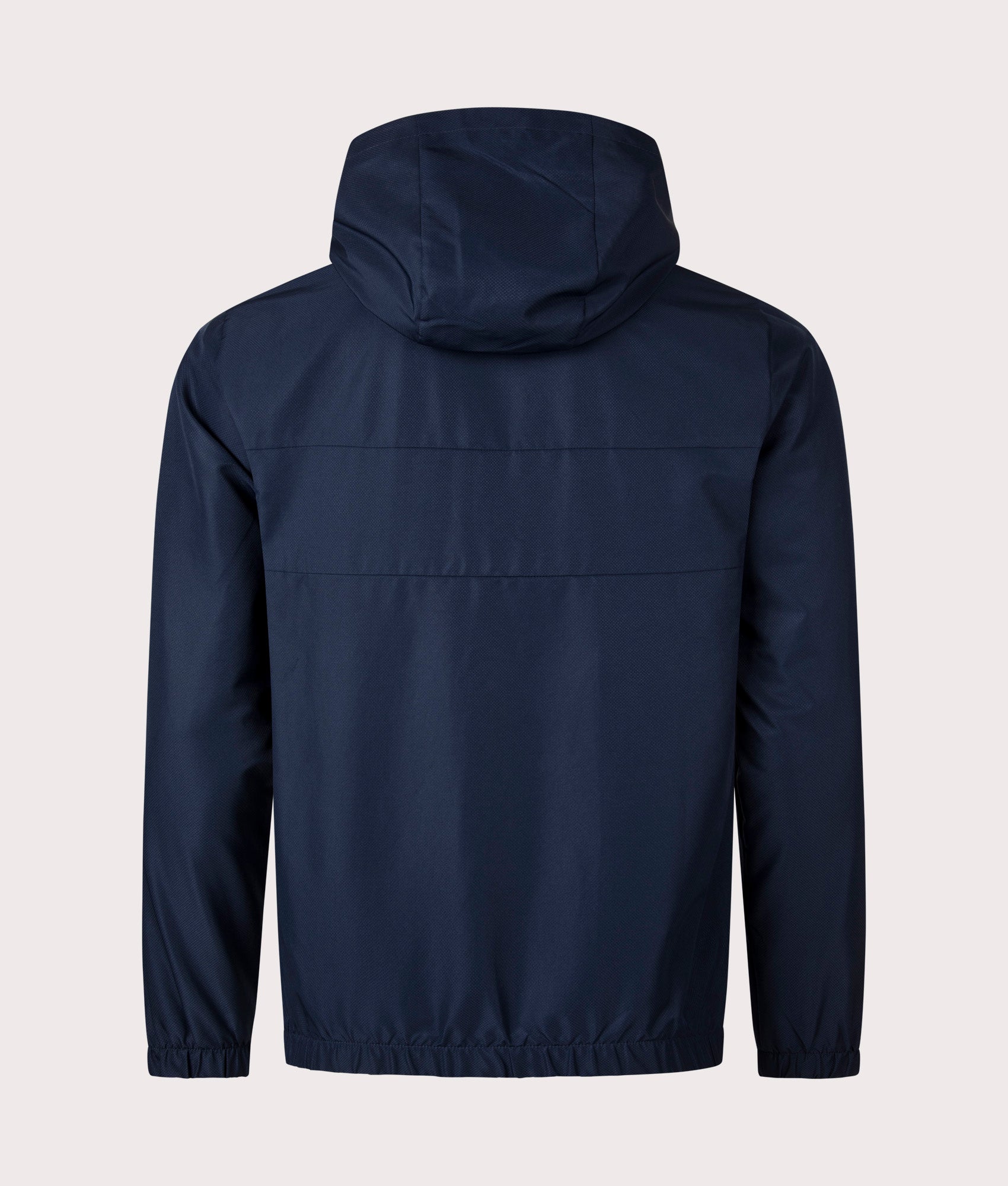 Sport Training Zip Through Track Top in Navy Blue by Lacoste. EQVVS Menswear Back Shot. 