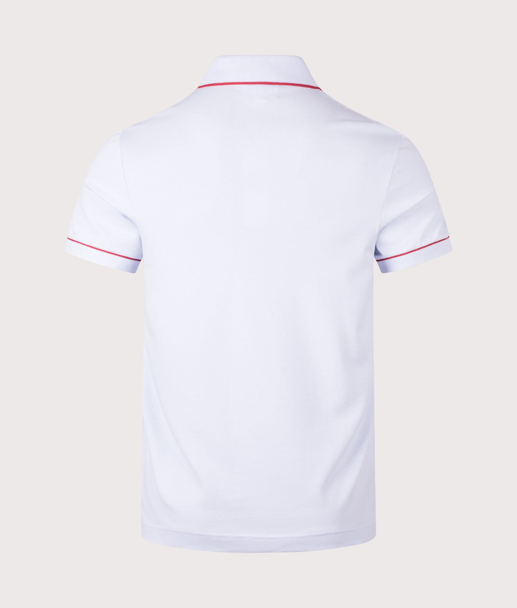 Lacoste Paris Stretch Piqué Polo Shirt in  Phoenix Blue at EQVVS Menswear. Back shot.