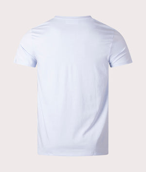 lacoste Pima Cotton Croc Logo T-Shirt in Phoenix Blue, 100% Cotton Back Shot at EQVVS