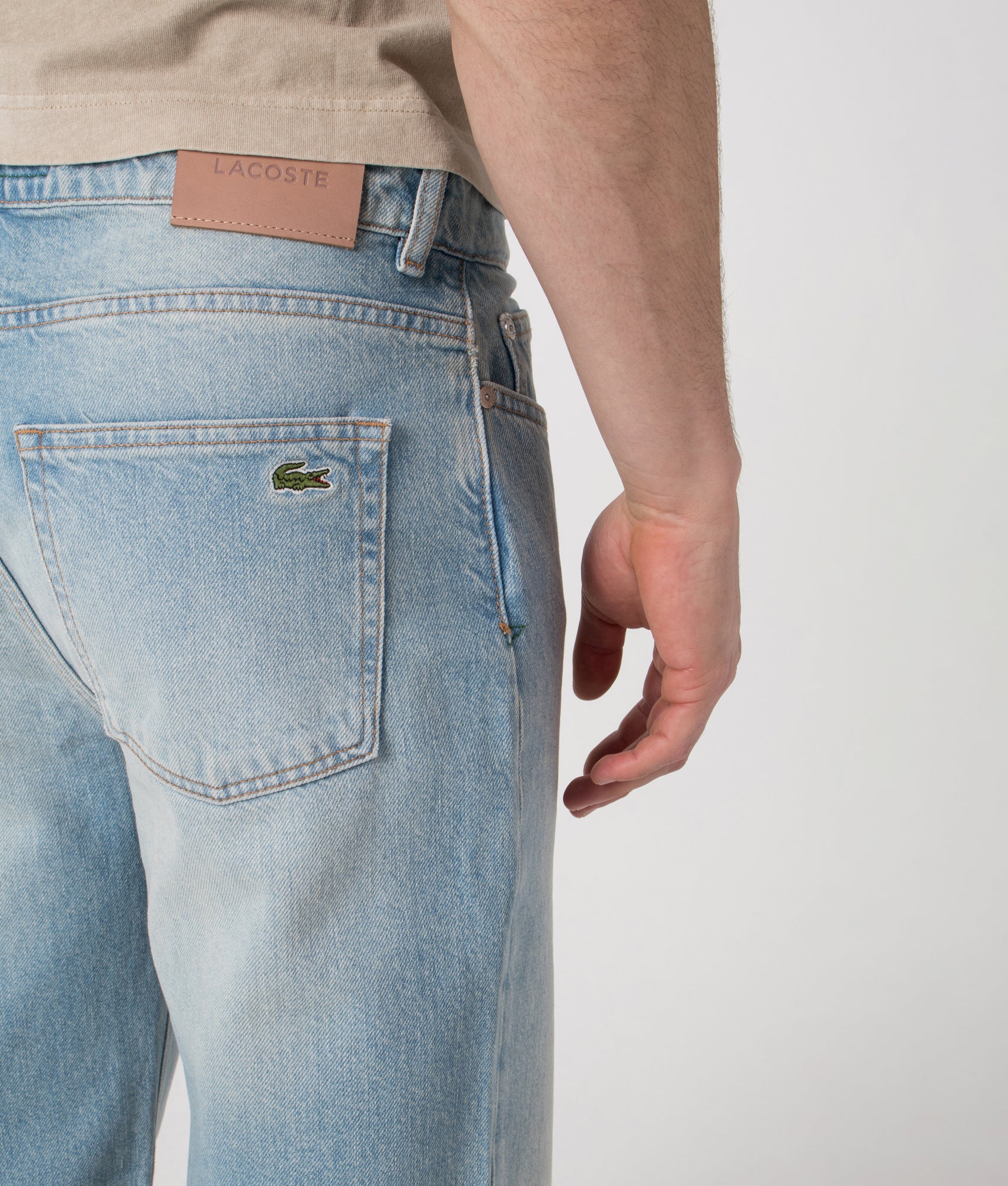 Straight Cut Indigo Jeans. Shot by EQVVS. Detail shot.