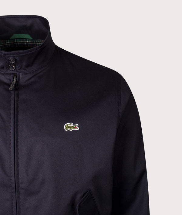 Waterproof Twill Harrington Jacket in Abysm | Lacoste | EQVVS