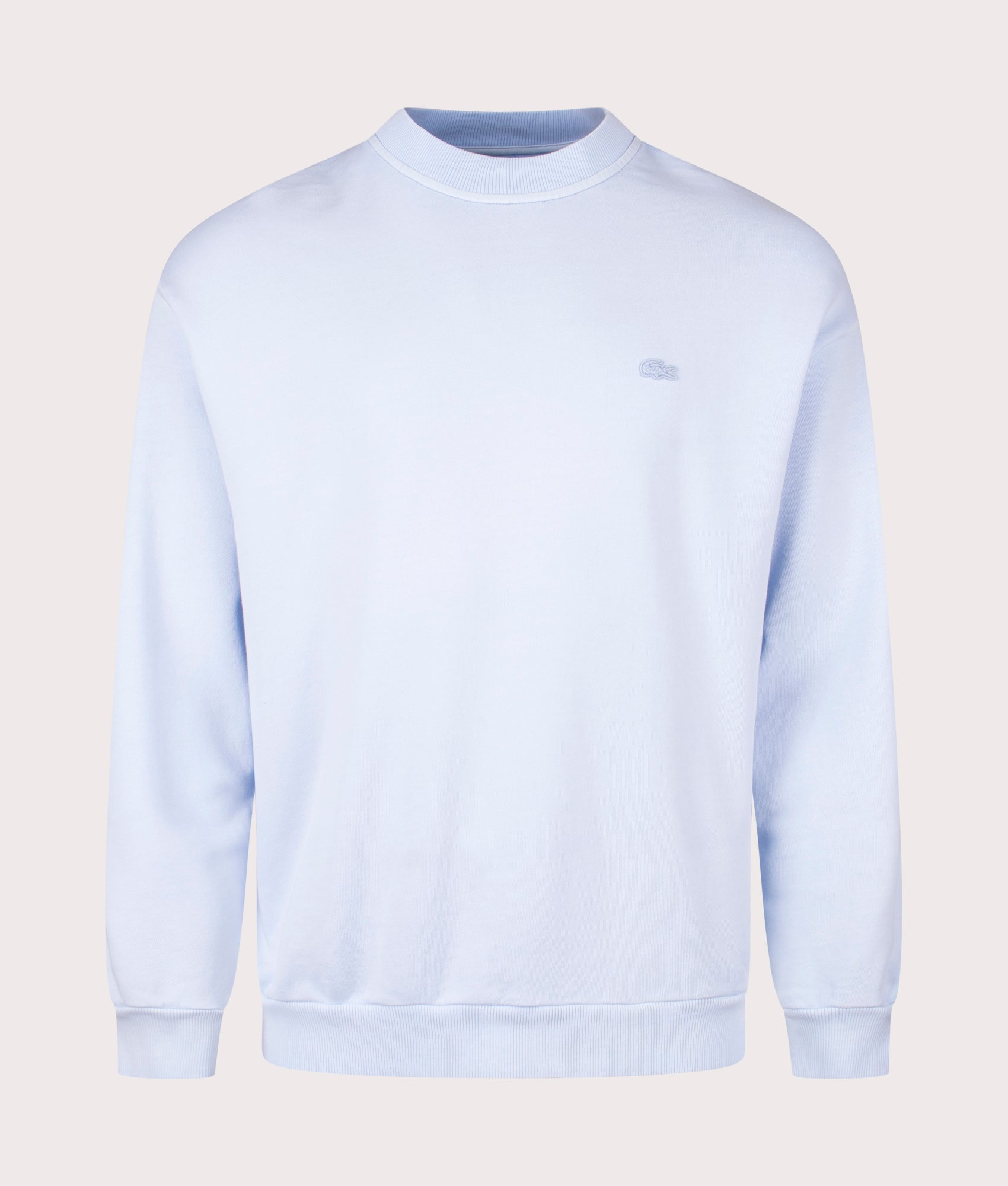 Logo Sweatshirt in Eco Skyway by Lacoste. EQVVS Front Angle Shot.