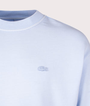 Logo Sweatshirt in Eco Skyway by Lacoste. EQVVS Detail Shot.