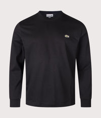 Classic Fit Long Sleeved Cotton T-Shirt: 031 Black 