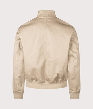 Waterproof Twill Harrington Jacket in Lion | Lacoste | EQVVS | Back shot