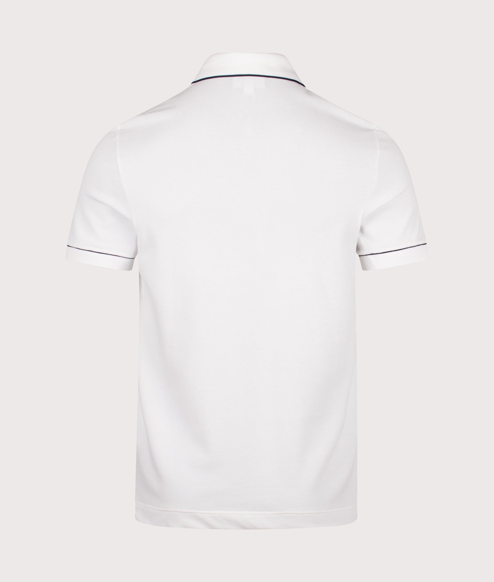Lacoste Paris Stretch Piqué Polo Shirt in Flour at EQVVS Menswear. Back shot.