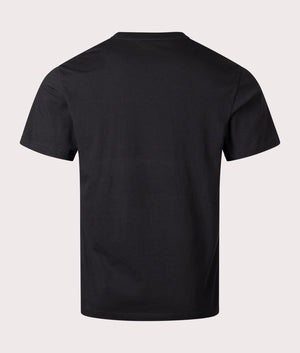 Lacoste Panel T-Shirt in Black and Viennese Beige, 100% Cotton. Back Shot at EQVVS