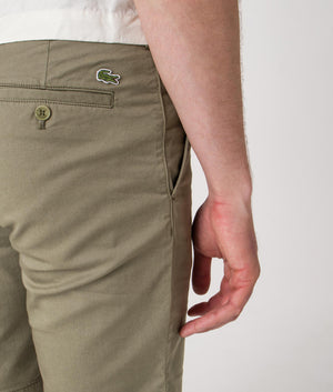 Slim Fit Bermuda Shorts. Shot by EQVVS. Back detail shot.