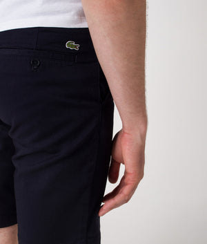 Slim Fit Bermuda Shorts. Shot by EQVVS. Back detail shot.