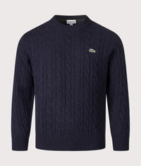 Cable Knit Jumper: 166 Navy Blue 