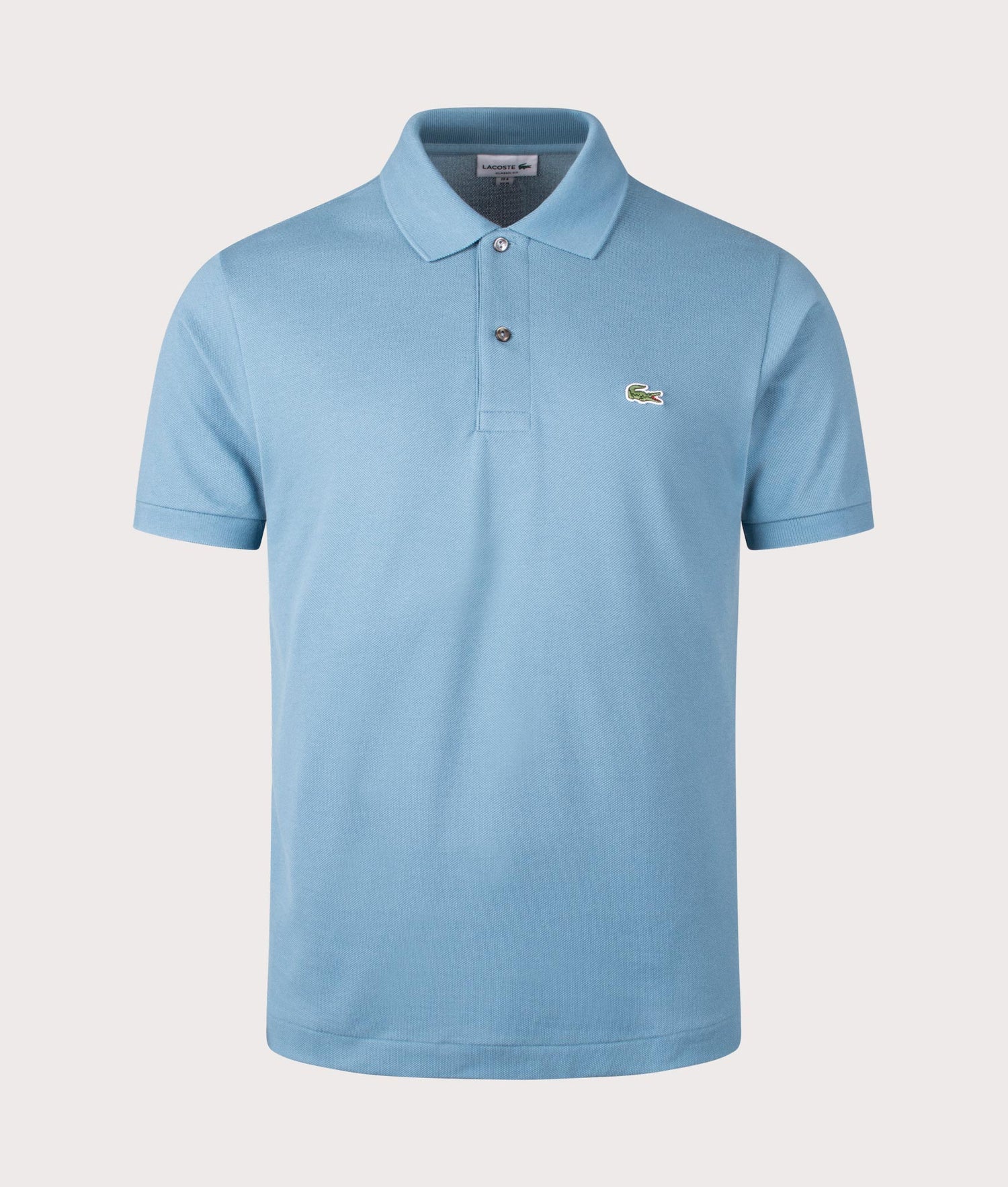 L1212 Croc Logo Polo Shirt in Limestone Blue Lacoste EQVVS