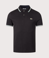 Regular Fit Tipped Polo Shirt: 031 Black 