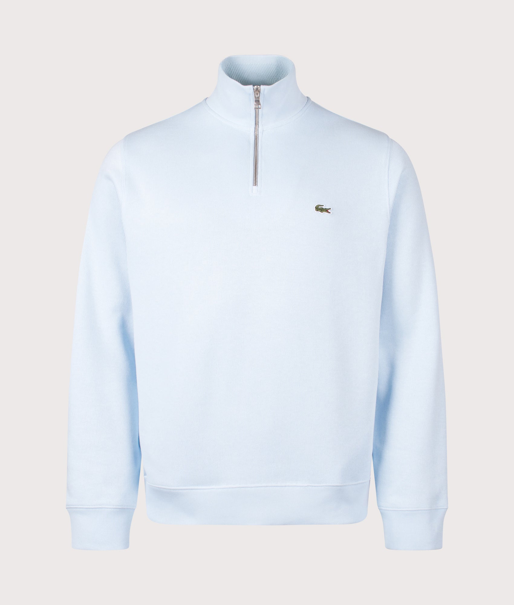 Quarter Zip Croc Logo Sweatshirt. Shot by EQVVS. Front shot.