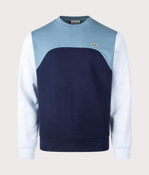 Colour-Block Sweatshirt in Navy and Limestone Blue Lacoste EQVVS