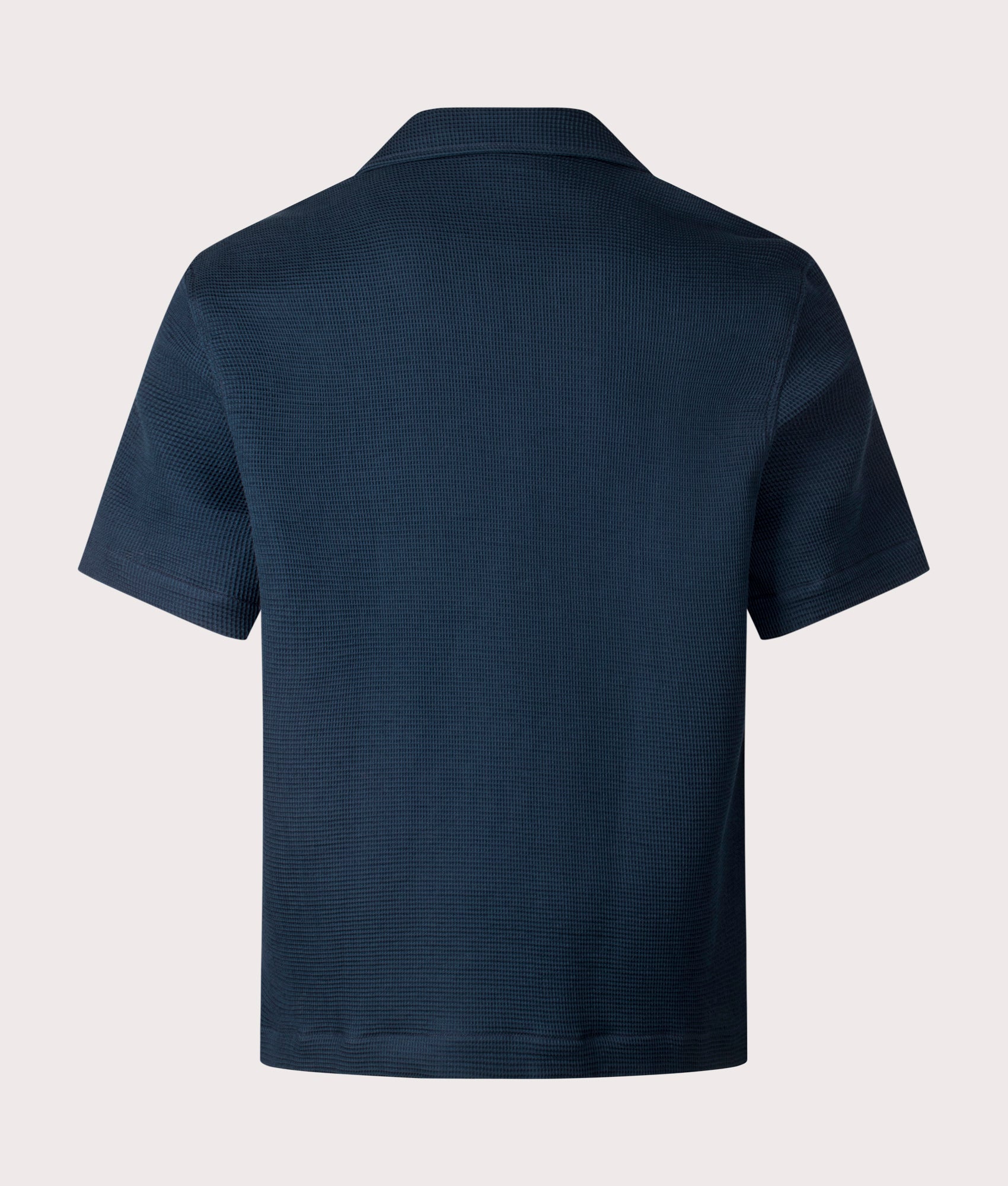 Lacoste Short Sleeve Casual Shirt in Falcon Blue at EQVVS. Back Shot.