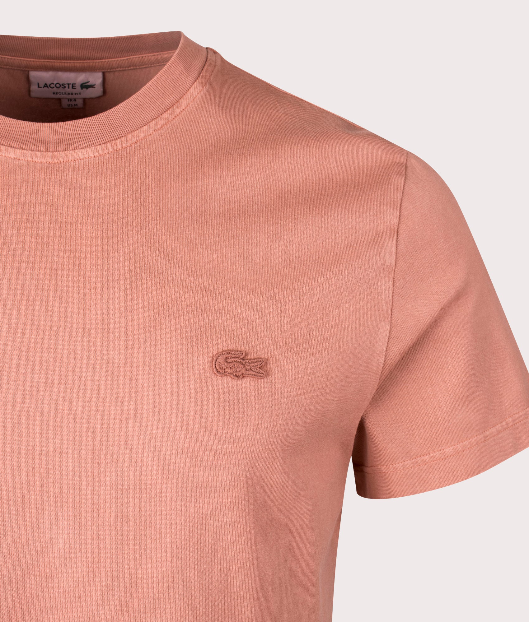 Lacoste Track Pink Basic T-Shirt at EQVVS. Detail Front Shot.