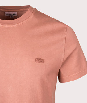 Lacoste Track Pink Basic T-Shirt at EQVVS. Detail Front Shot.
