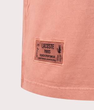 Lacoste Track Pink Basic T-Shirt at EQVVS. Badge Shot.