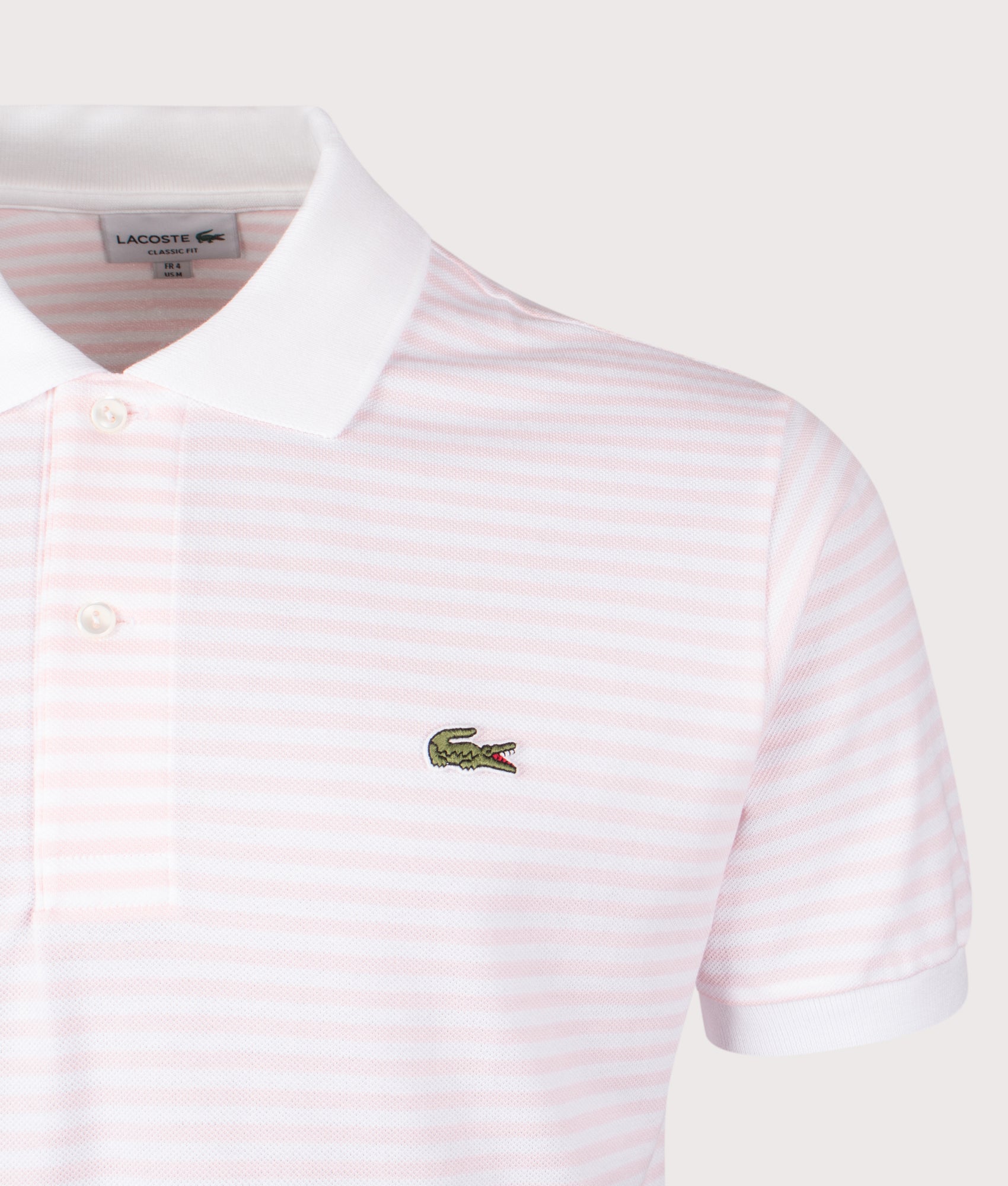 Ribbed Collar Striped Polo Shirt. Shot by EQVVS. Detail shot.