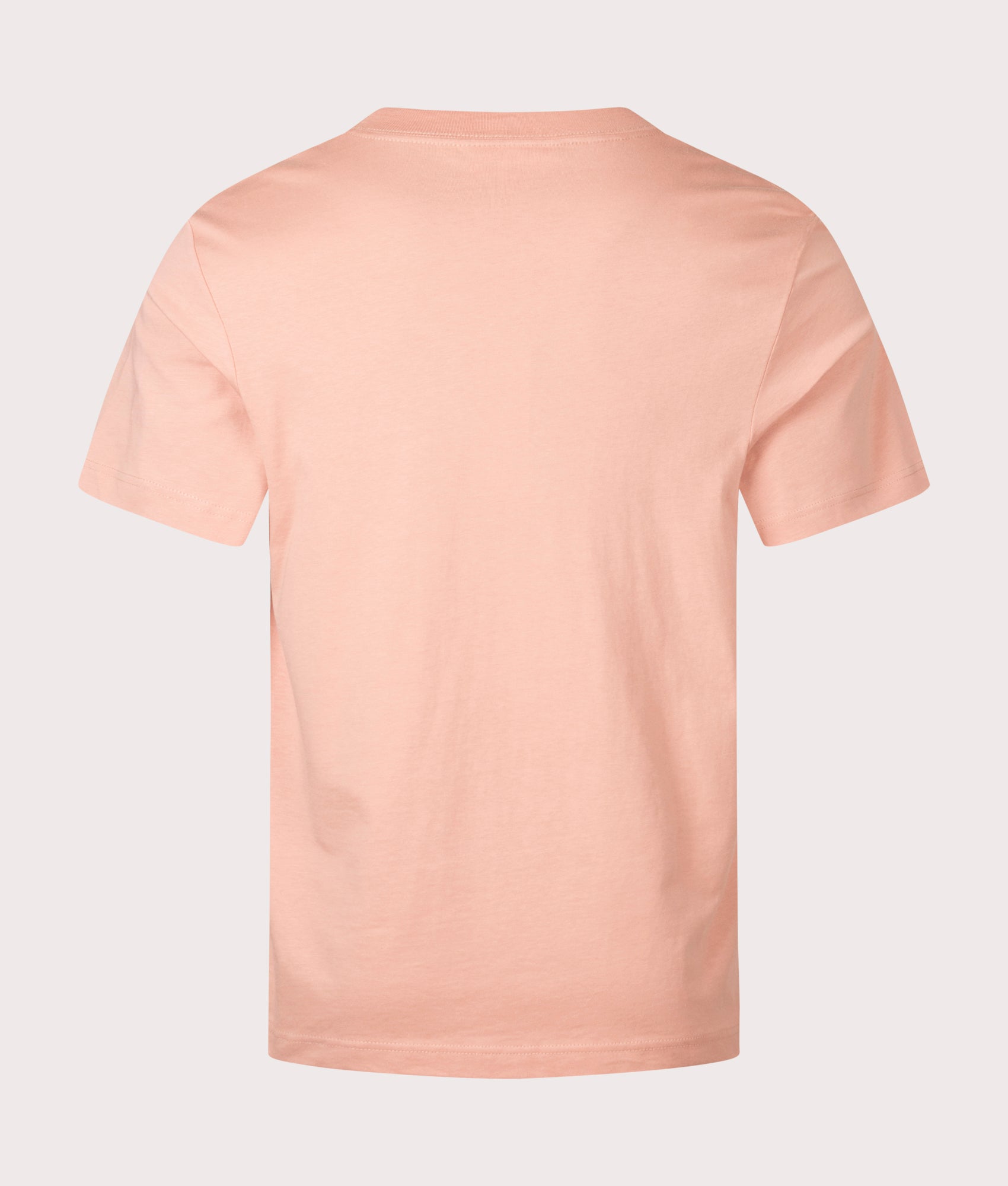 Lacoste Chest Pocket Cotton T-Shirt in Latte. Shot at EQVVS. Back Shot