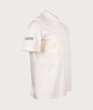 Lacoste Heavy Jersey Mesh Band T-shirt in Lapland. Shot at EQVVS. Side Shot