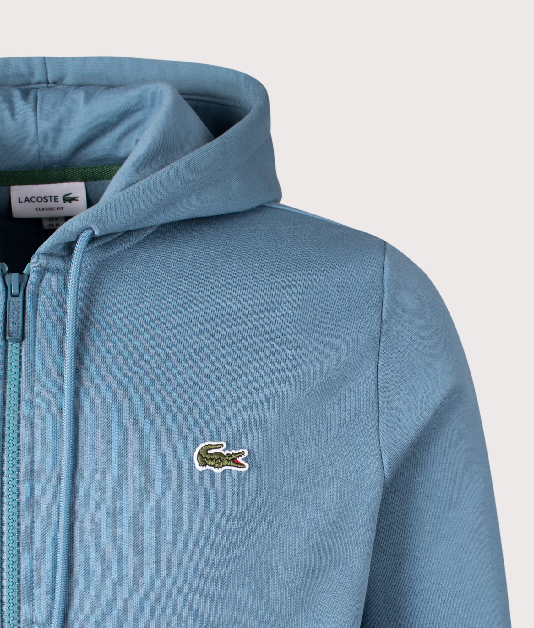 Zip Through Logo Hoodie. Shot by EQVVS. Detail shot.