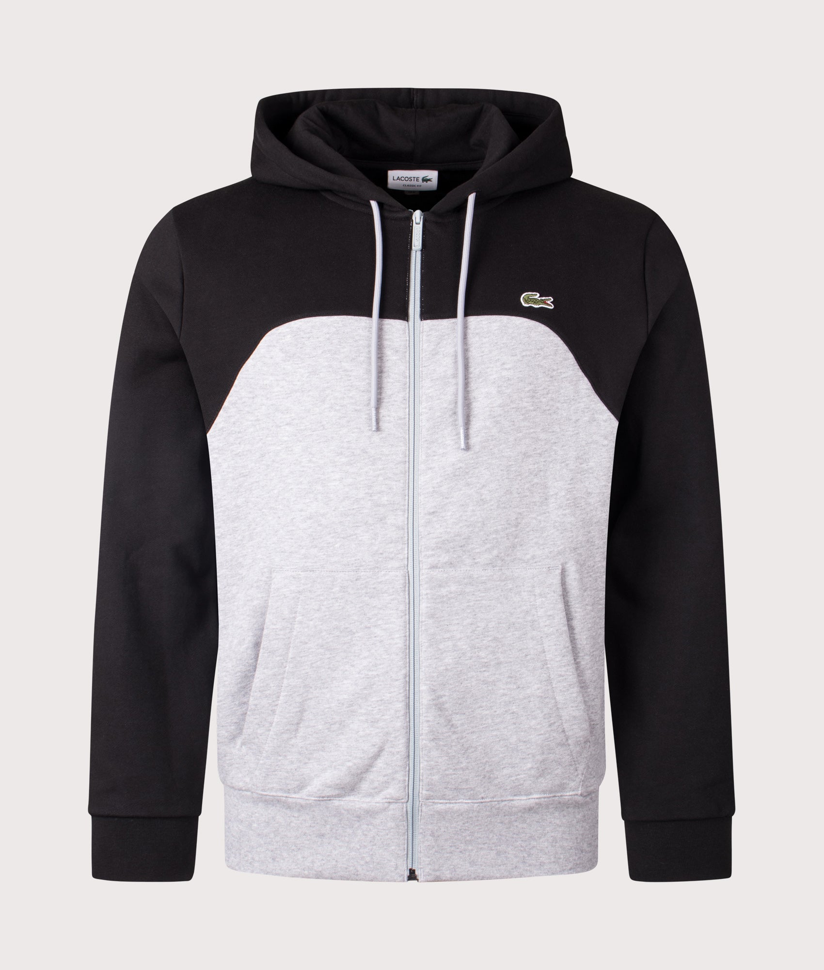 Colour Block Zip Through Hoodie. Shot by EQVVS. Front shot.