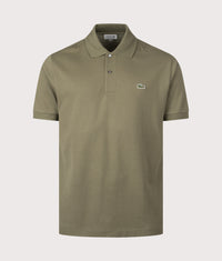 Classic Fit L1212 Croc Logo Polo Shirt: E9F Khaki Green 