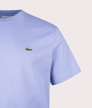 Cotton T-Shirt in Delphinium. 100% Cotton | PS Paul Smith | Shot at EQVVS | Front angle detail shot 