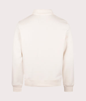 Ribbed Cotton Polo Sweatshirt in Lapland. 100% Cotton  | PS Paul Smith | Shot at EQVVS | Back shot 