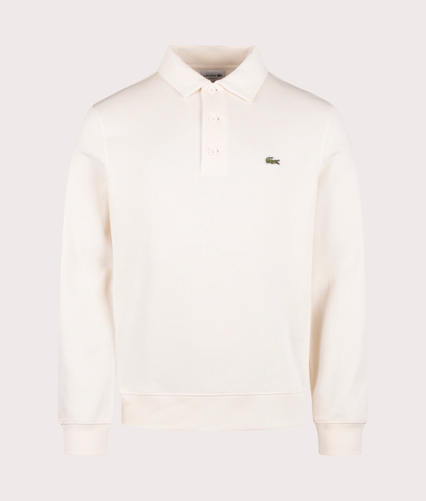 Ribbed Cotton Polo Sweatshirt in Lapland. 100% Cotton  | PS Paul Smith | Shot at EQVVS | Front shot 