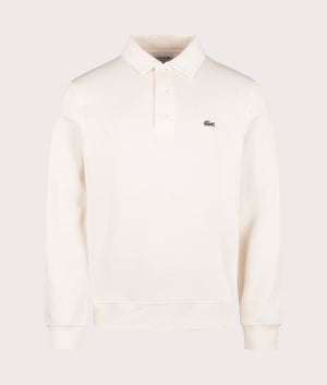 Ribbed Cotton Polo Sweatshirt in Lapland. 100% Cotton  | PS Paul Smith | Shot at EQVVS | Front shot 