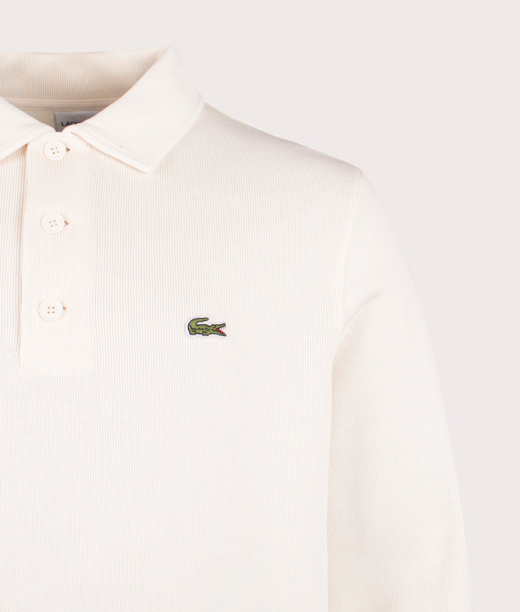 Ribbed Cotton Polo Sweatshirt in Lapland. 100% Cotton  | PS Paul Smith | Shot at EQVVS | Front detail shot 