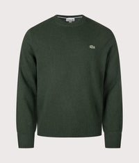 Classic Fit Wool Crewneck Jumper: YZP Sinople Green 