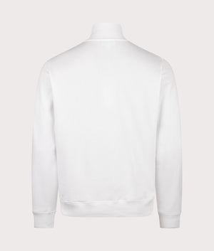 Quarter Zip Sweatshirt in Flour. 100% Cotton  | PS Paul Smith | Shot at EQVVS | Back shot 