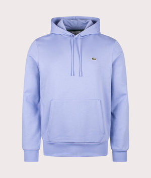 Relaxed Fit Brushed Fleece Hoodie in Delphinium. Cotton-blend | PS Paul Smith | Shot at EQVVS | Front shot 