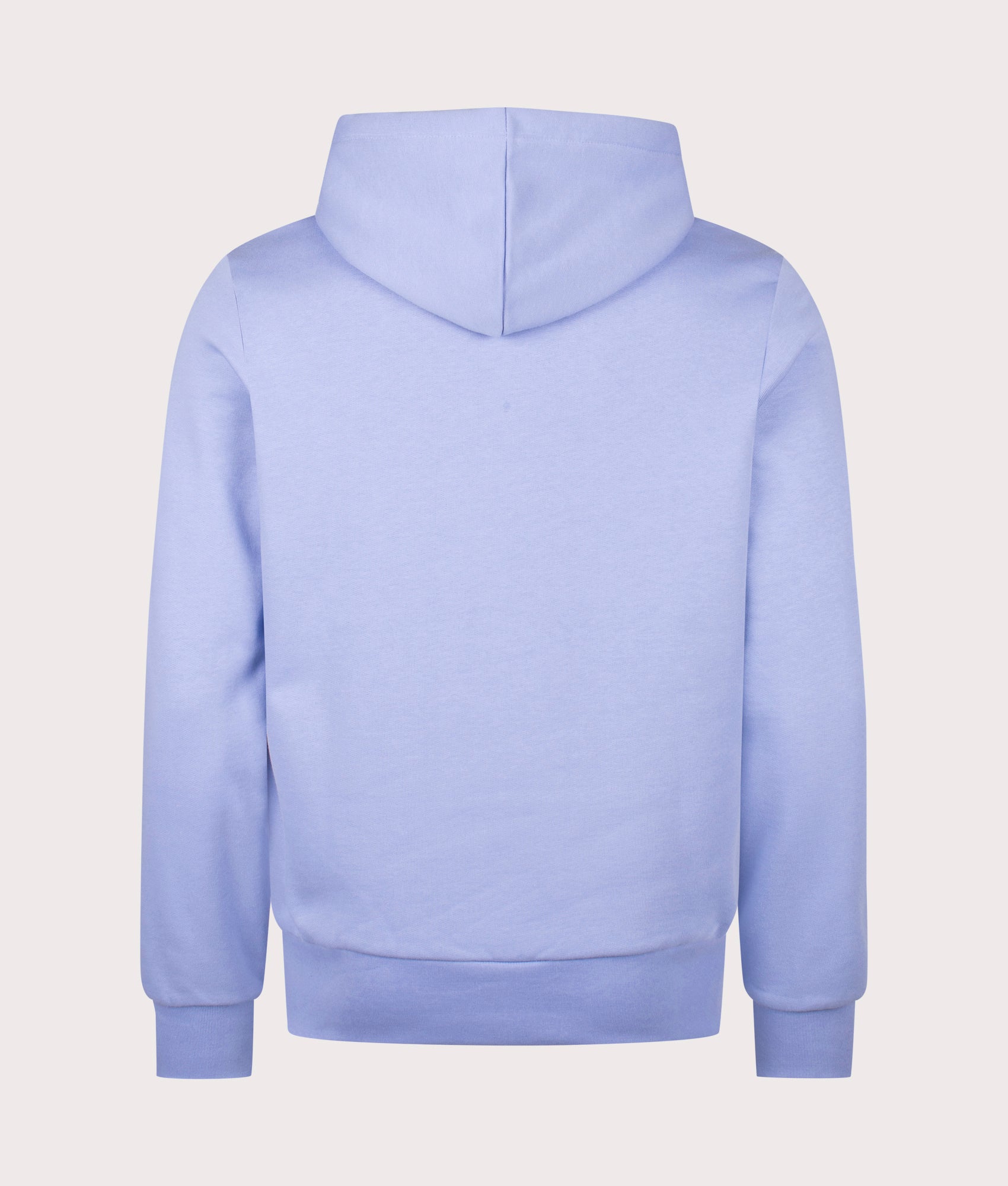 Relaxed Fit Brushed Fleece Hoodie in Delphinium. Cotton-blend | PS Paul Smith | Shot at EQVVS | Back shot 