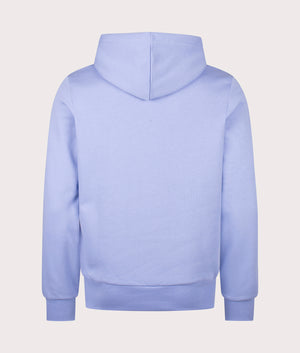 Relaxed Fit Brushed Fleece Hoodie in Delphinium. Cotton-blend | PS Paul Smith | Shot at EQVVS | Back shot 