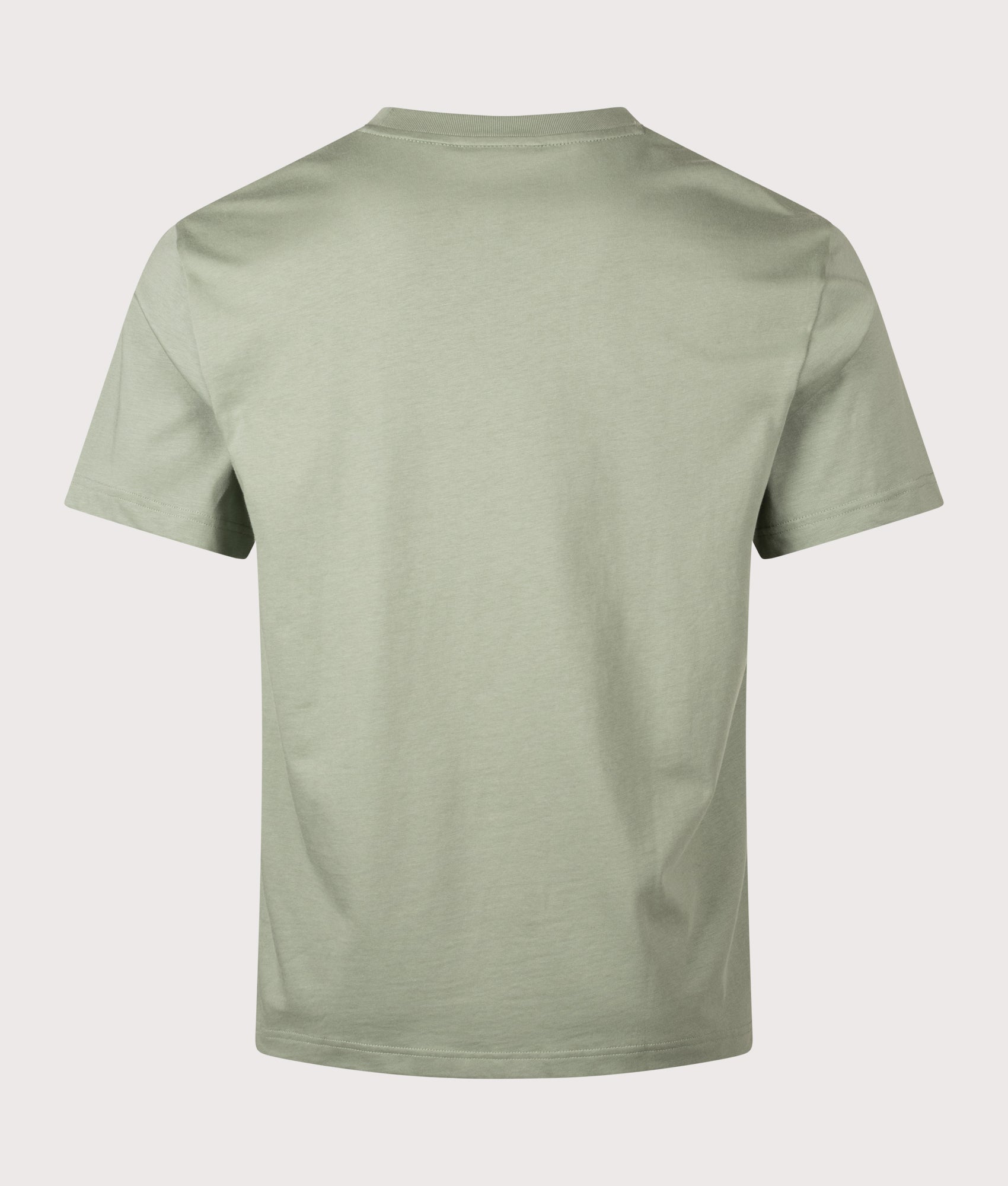 Cotton T-Shirt by Lacoste in Thyme. Shot by EWQVVS. Back shot 