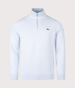 Quarter Zip Neck Sweatshirt in T01 Ril . | 100% Cotton | Lacoste | Shot at EQVVS | Front shot 