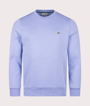 Relaced Fit Brushed Cotton Sweatshirt in Delphinium. Cotton-blend | PS Paul Smith | Shot at EQVVS | Front shot