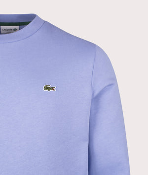 Relaced Fit Brushed Cotton Sweatshirt in Delphinium. Cotton-blend | PS Paul Smith | Shot at EQVVS | Front detail shot 